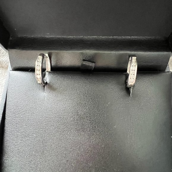 White Gold Diamond Hoop Earrings